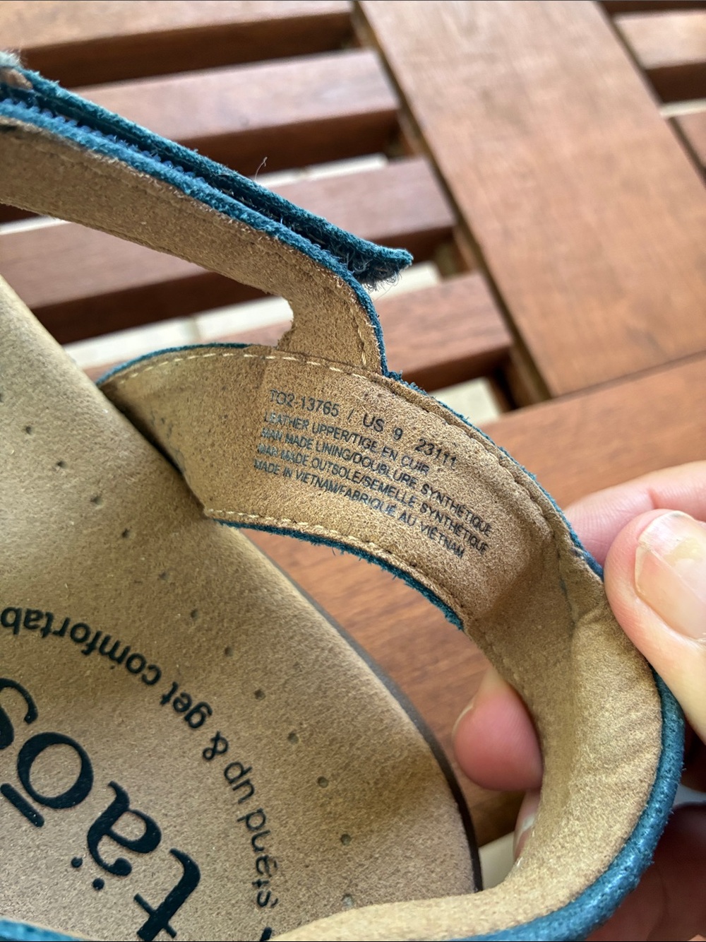 Taos Trophy sandals in blue leather - Picture 3 of 7